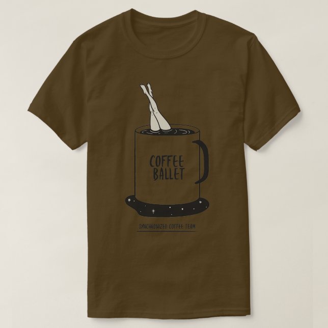 Synchronised Coffee swimming ballet team T-Shirt (Design Front)