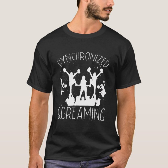 Synchronised Screaming Backprint Cheerleader T-Shirt (Front)