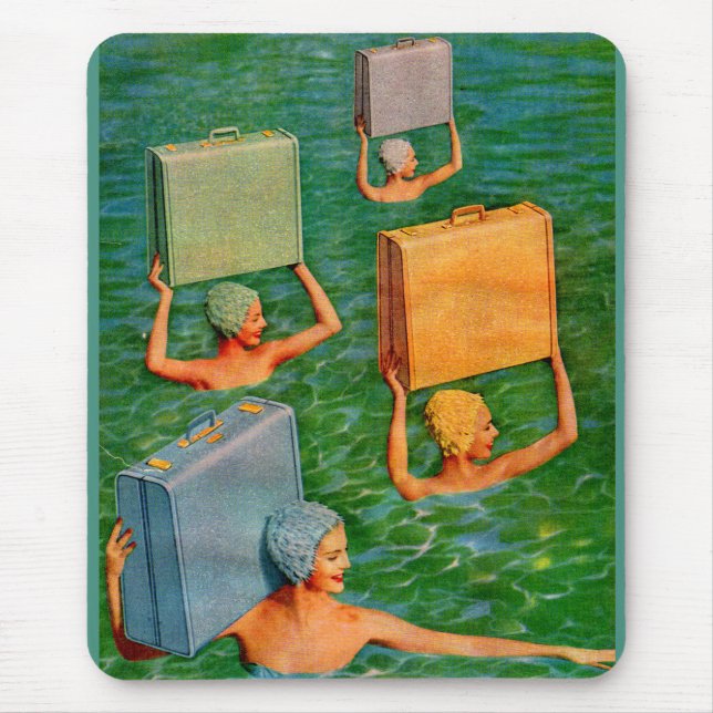synchronised sea travel mouse mat (Front)