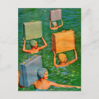 synchronised sea travel postcard