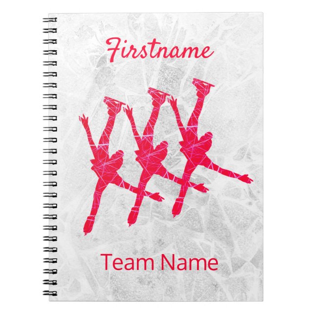 Synchronised skating journal - Arabesque red ice (Front)