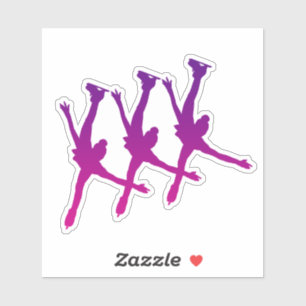 Synchronised Skating Sticker arabesque purple pink