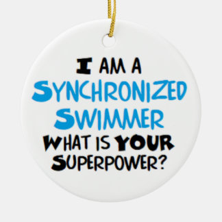 synchronised swimmer ceramic tree decoration
