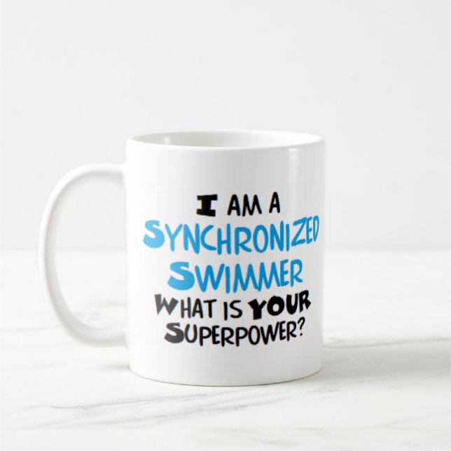 synchronised swimmer coffee mug (Left)