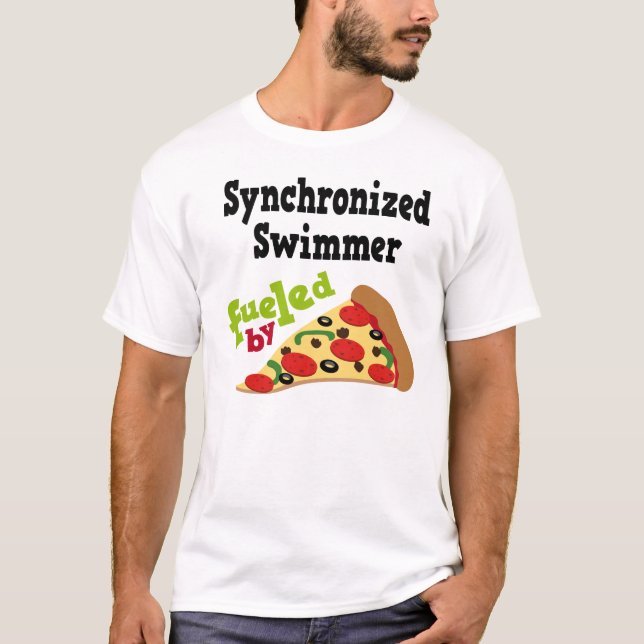 Synchronised Swimmer (Funny) Pizza T Shirt (Front)