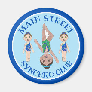 Synchronised Swimmer Girls Synchro Swimming Sports Magnet