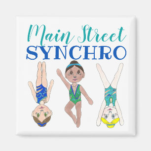 Synchronised Swimmer Girls Synchro Swimming Sports Magnet