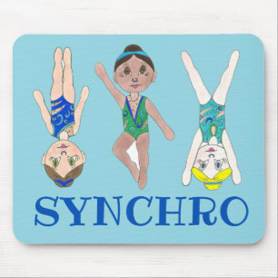 Synchronised Swimmer Girls Synchro Swimming Sports Mouse Mat