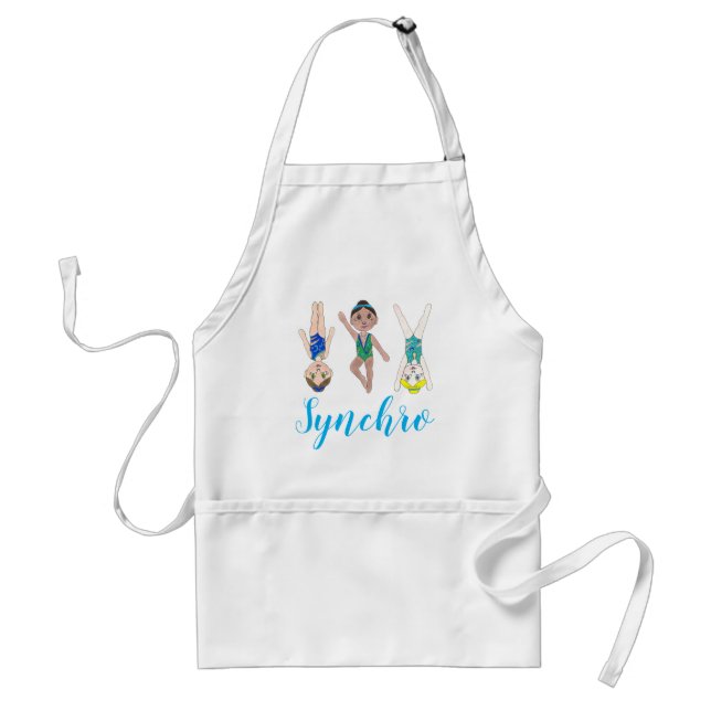 Synchronised Swimmer Girls Synchro Swimming Sports Standard Apron (Front)