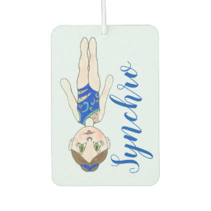 Synchronised Swimming Blue Synchro Swimmer Girl Car Air Freshener