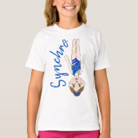 Synchronised Swimming Blue Synchro Swimmer Girl