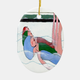 Synchronised Swimming Ceramic Tree Decoration