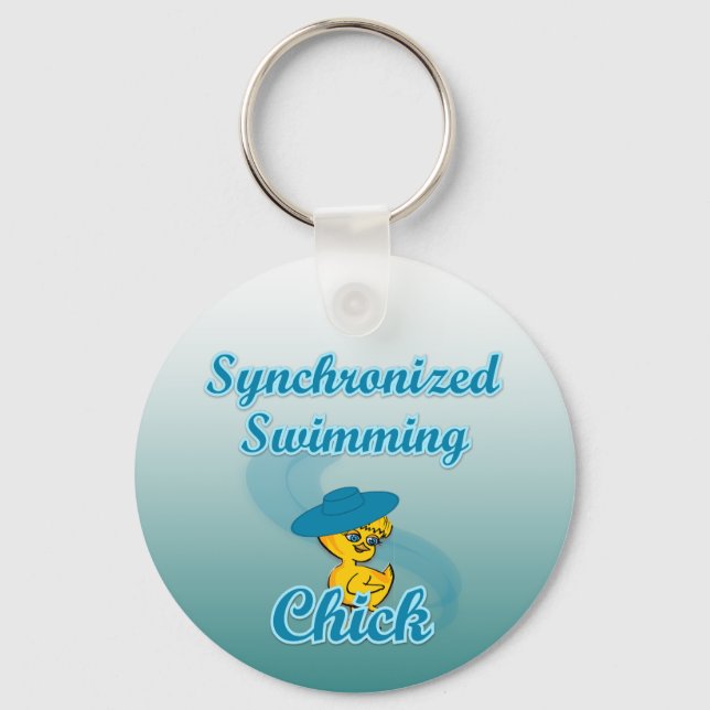 Synchronised Swimming Chick #3 Key Ring (Front)