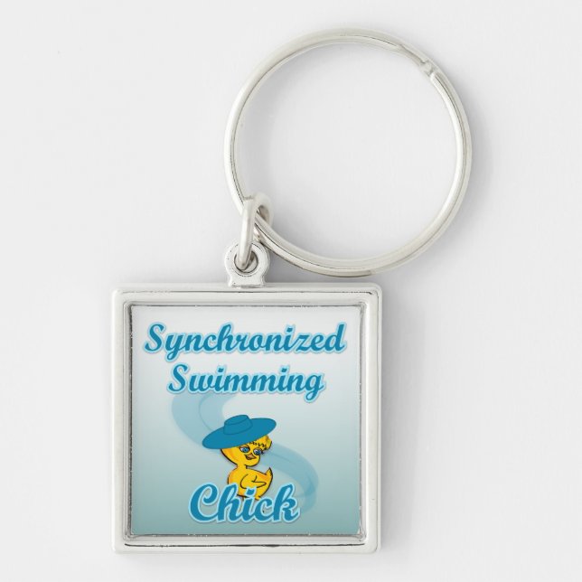 Synchronised Swimming Chick #3 Key Ring (Front)