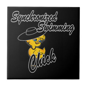 Synchronised Swimming Chick #4 Tile