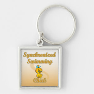 Synchronised Swimming Chick Key Ring