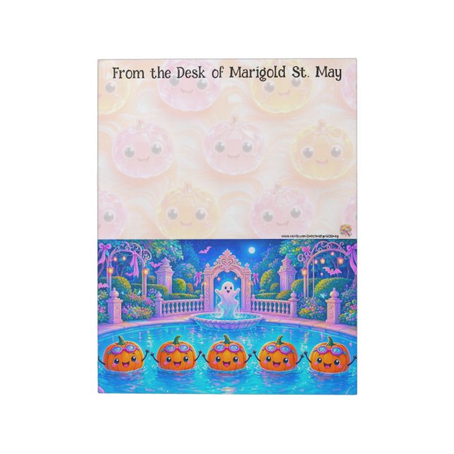 Synchronised Swimming Halloween Notepad (Rotated)