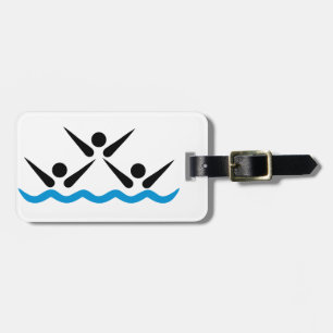 Synchronised swimming luggage tag