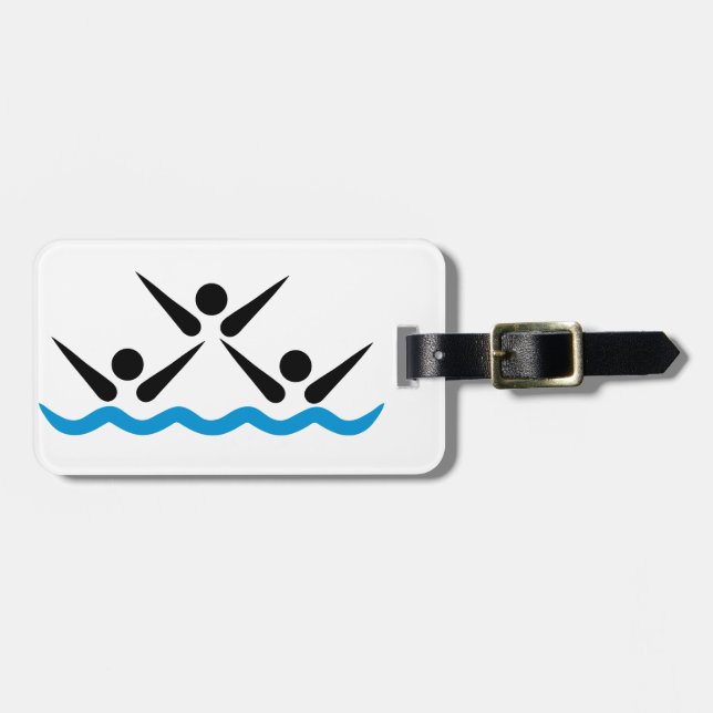 Synchronised swimming luggage tag (Front Horizontal)