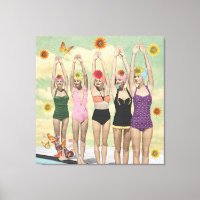 Synchronised Swimming Retro Collage