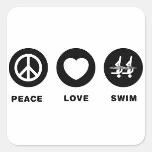 Synchronised Swimming Square Sticker