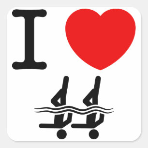 Synchronised Swimming Square Sticker