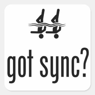Synchronised Swimming Square Sticker