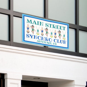 Synchronised Swimming Swim Team Pool Coach Club Banner