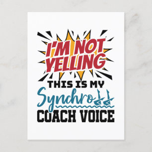 Synchronised Swimming Synchro Coach Voice Postcard