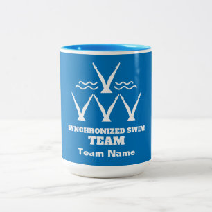 Synchronised Swimming Team Two-Tone Coffee Mug