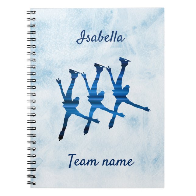 Synchronized skating notebook line blue (Front)