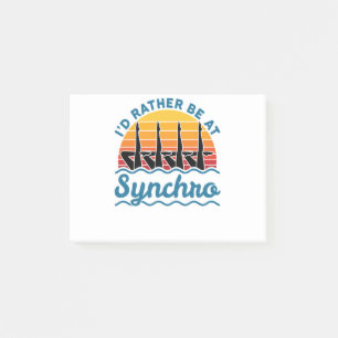 Synchronized Swimming I'd Rather Be At Synchro Post-it Notes