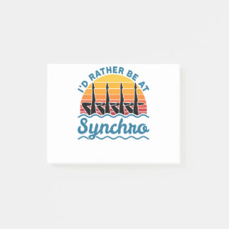 Synchronized Swimming I'd Rather Be At Synchro Post-it Notes