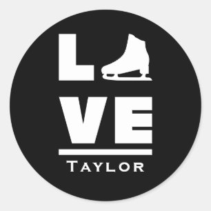 Synchronous Love And Live Figure Skating Classic Round Sticker