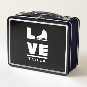 Synchronous Love And Live Figure Skating Name Text Metal Lunch Box