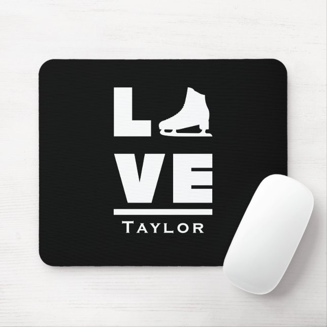 Synchronous Love And Live Figure Skating Name Text Mouse Mat (With Mouse)