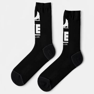 Synchronous Love And Live Figure Skating Name Text Socks