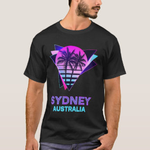 Syndey Australia 80s Palm Tree Retro Vintage Souve T-Shirt