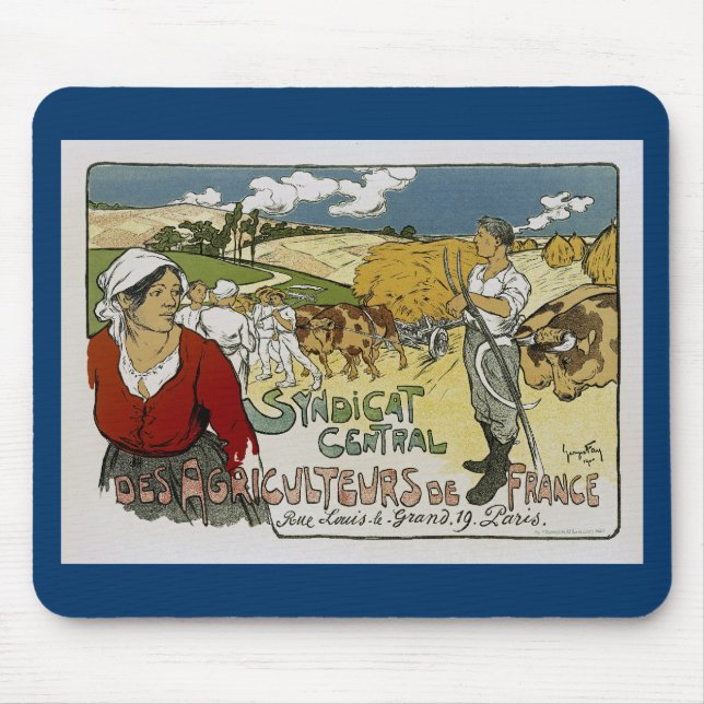 Syndicat Central Des Agricultures de France Mouse Mat (Front)