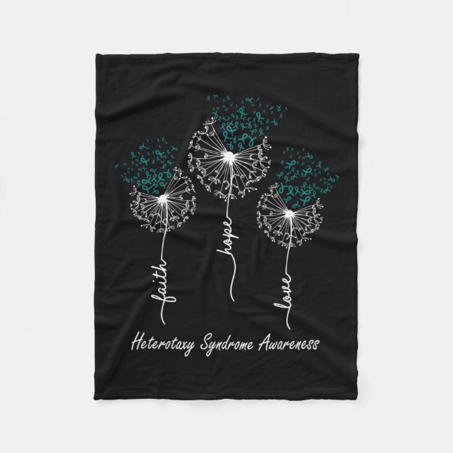 Syndrome Awareness Faith Hope Love  Fleece Blanket (Front)