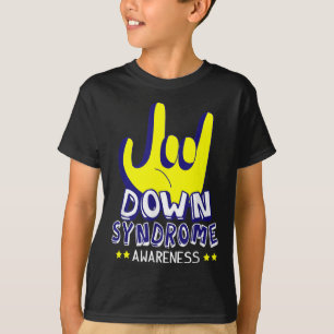 Syndrome Awareness I Love You Asl Hand Sign T-Shirt
