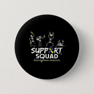 Syndrome Awareness Skeleton Support Squad Hallowee 6 Cm Round Badge