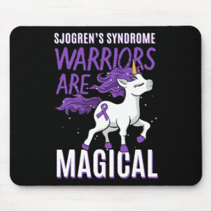 Syndrome Awareness Warrior Unicorn Sicca Gift Idea Mouse Mat