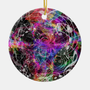 Synesthesia Music Colourful Sensational Detail Ceramic Tree Decoration