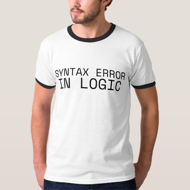 Syntax Error In Logic Minimalist Ringer T-Shirt (Front)