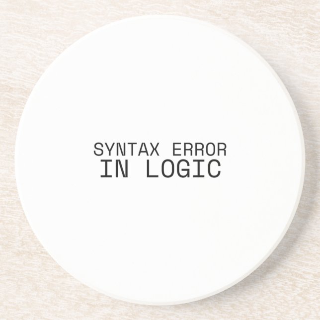 Syntax Error In Logic Minimalist Technical  Coaster (Front)