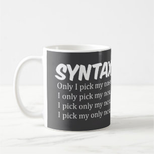 Syntax Funny Nose Picking Coffee Mug