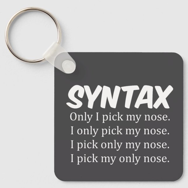 Syntax Funny Nose Picking Key Ring (Front)