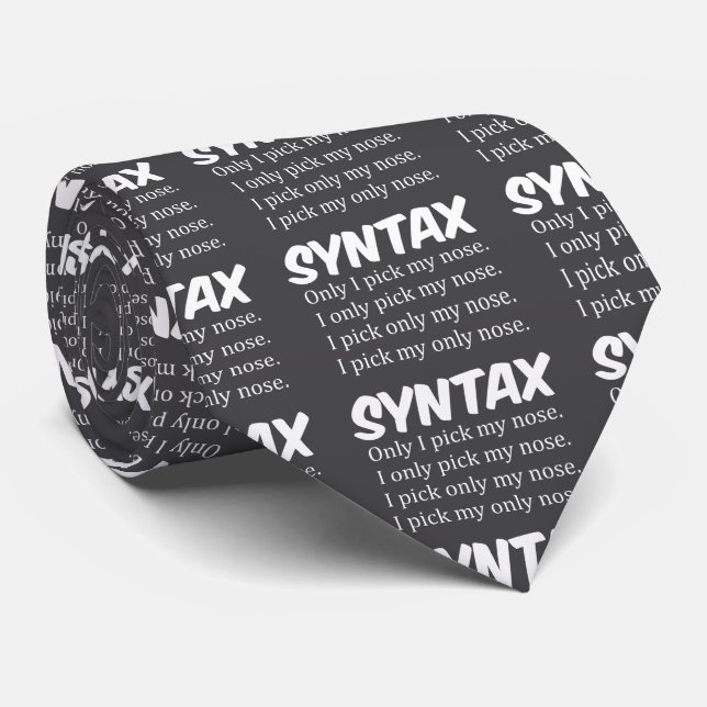 Syntax Funny Nose Picking Tie (Rolled)