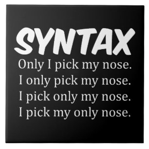 Syntax Funny Nose Picking Tile